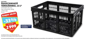 ALDI EASYHOME ÖSSZECSUKHATÓ TÁROLÓDOBOZ 45 l 1 db ajánlat