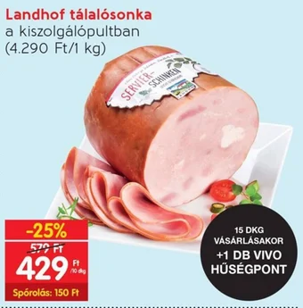 Interspar Landhof tálalósonka 10 dkg ajánlat