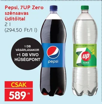 Pepsi, 7UP Zero szénsavas üdítőital 2 l