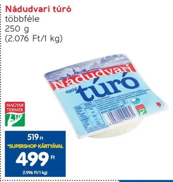 Interspar Nádudvari túró 250 g ajánlat