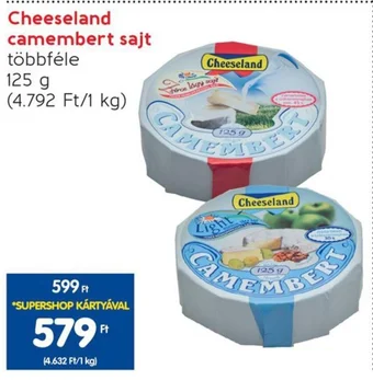 Interspar Cheeseland camembert sajt 125 g ajánlat