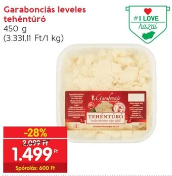 Garabonciás leveles tehéntúró 450 g