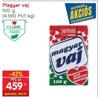 Interspar Magyar vaj 100 g ajánlat