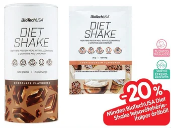 Interspar Minden BioTechUSA Diet Shake tejsavófehérje-italpor árából! ajánlat