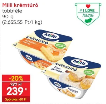 Interspar Milli krémtúró 90 g ajánlat