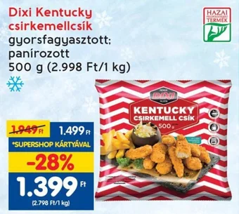 Dixi Kentucky csirkemellcsík 500 g