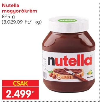 Interspar Nutella mogyorókrém 825 g ajánlat
