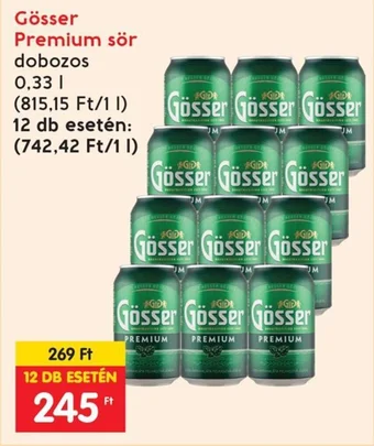 Interspar Gösser Premium sör 0,33l ajánlat