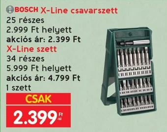 Interspar BOSCH X Line csavarszett ajánlat