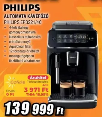 PHILIPS AUTOMATA KÁVÉFŐZŐ