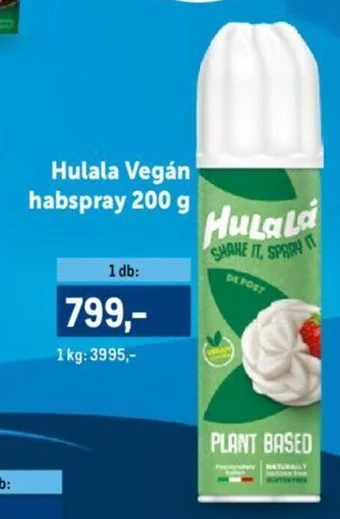 Hulala Vegán habspray 200 g