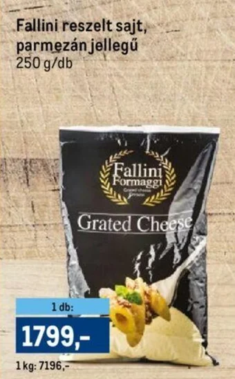 Metro Fallini reszelt sajt, parmezán jellegű 250 g ajánlat