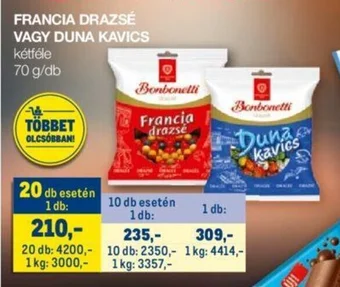 Metro FRANCIA DRAZSÉ VAGY DUNA KAVICS 70 g ajánlat