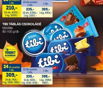 Metro TIBI TÁBLÁS CSOKOLÁDÉ 80 / 100 g ajánlat