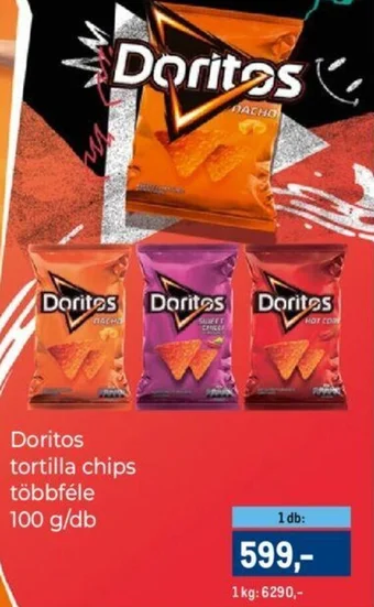 Metro Doritos tortilla chips 100 g/db ajánlat