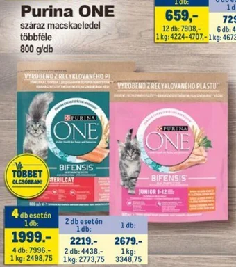 PURINA ONE száraz macskaeledel 800 g/db