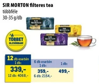 Metro SIR MORTON filteres tea 30-35g ajánlat