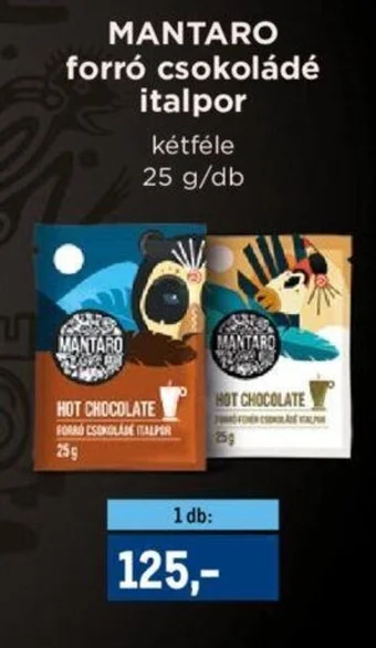 Metro MANTARO forró csokoládé italpor 25g ajánlat