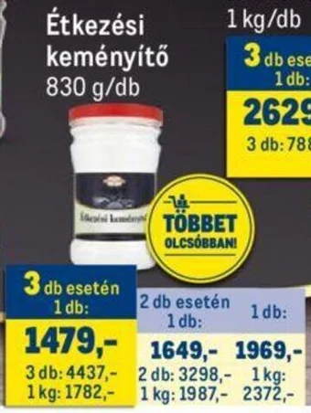 Étkezési keményítő 830 g/db