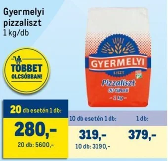 Metro Gyermelyi pizzaliszt 1kg/db ajánlat