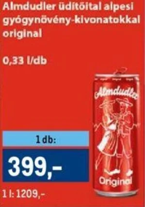Metro Almdudler original 0,33l ajánlat