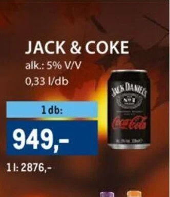 Metro JACK COKE 0,33l ajánlat