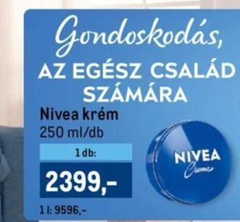 Metro Nivea krém 250ml ajánlat