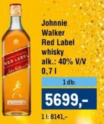 Metro Johnnie Walker Red Label whisky 0,7l ajánlat