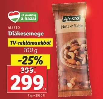 Lidl ALESTO Diákcsemege 100g ajánlat