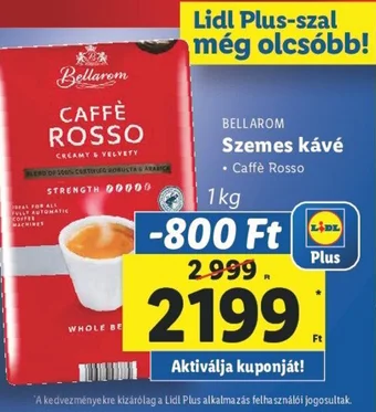 Lidl BELLAROM Szemes kávé 1kg ajánlat