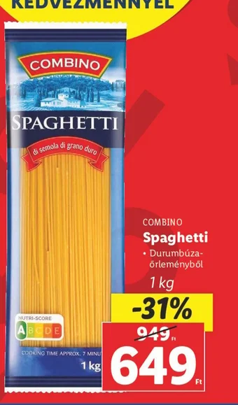 Lidl COMBINO Spaghetti 1kg ajánlat