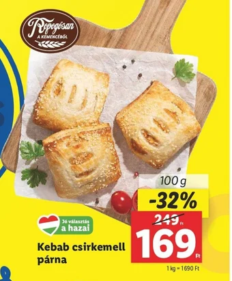 Lidl Kebab csirkemell párna 100g ajánlat