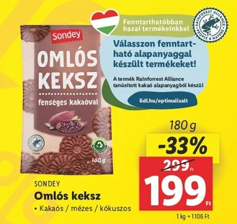 Lidl SONDEY Omlós keksz 180g ajánlat
