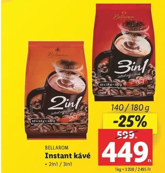 Lidl BELLAROM Instant kávé 180g ajánlat