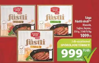 Coop Sága Füstli virsli 350g ajánlat