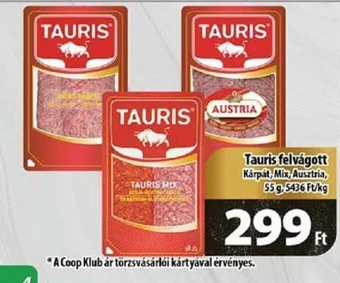 Coop Tauris felvágott 55 g ajánlat