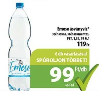 Coop Emese ásványvíz 1,5l ajánlat