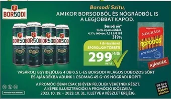 Coop Borsodi sör 0,5l ajánlat