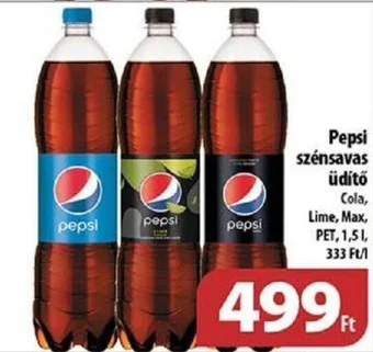Coop Pepsi szénsavas üdítő 1,5l ajánlat