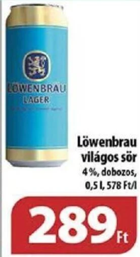Coop Löwenbrau világos sör 0,5l ajánlat