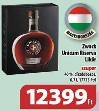 Coop Zwack Unicum Riserva Likör 0,7l ajánlat