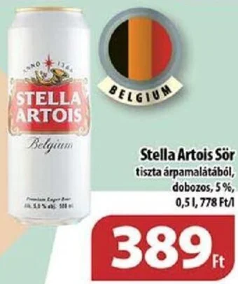 Coop Stella Artois Sör 0,5l ajánlat