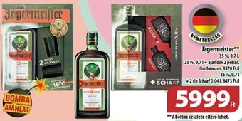 Coop Jägermeister 35%, 0,7l ajánlat