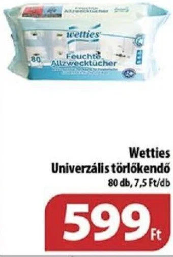 Coop Wetties Univerzális törlőkendő 80 db ajánlat