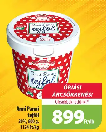 Coop Anni Panni tejföl 800 g ajánlat