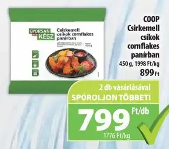 Coop COOP Csirkemell csíkok cornflakes panírban 450 g ajánlat
