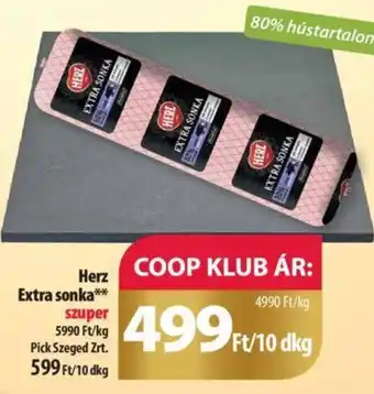 Coop Herz Extra sonka 10 dkg ajánlat