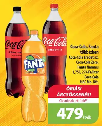 Coop Coca-Cola, Fanta több ízben 1,75 l ajánlat