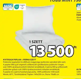 JYSK KVITEGGA PAPLAN + PÁRNA SZETT ajánlat