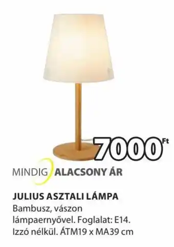 JYSK JULIUS ASZTALI LÁMPA 1 db ajánlat